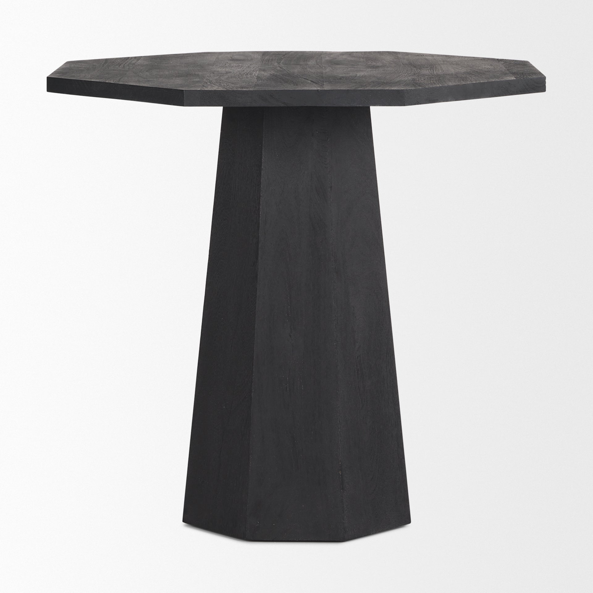 Mercana Maxine Hexagonal Black Wood Foyer Table