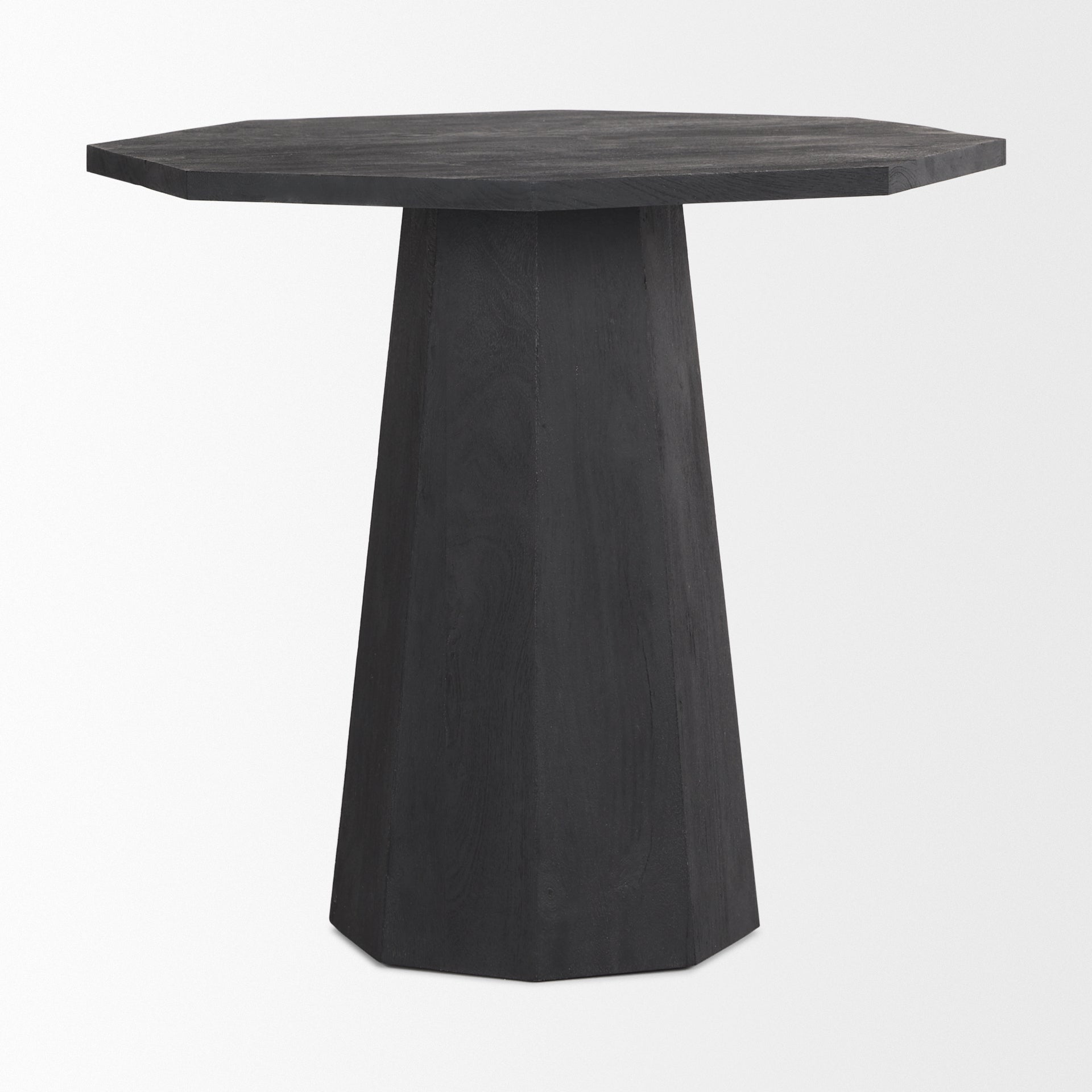 Mercana Maxine Hexagonal Black Wood Foyer Table