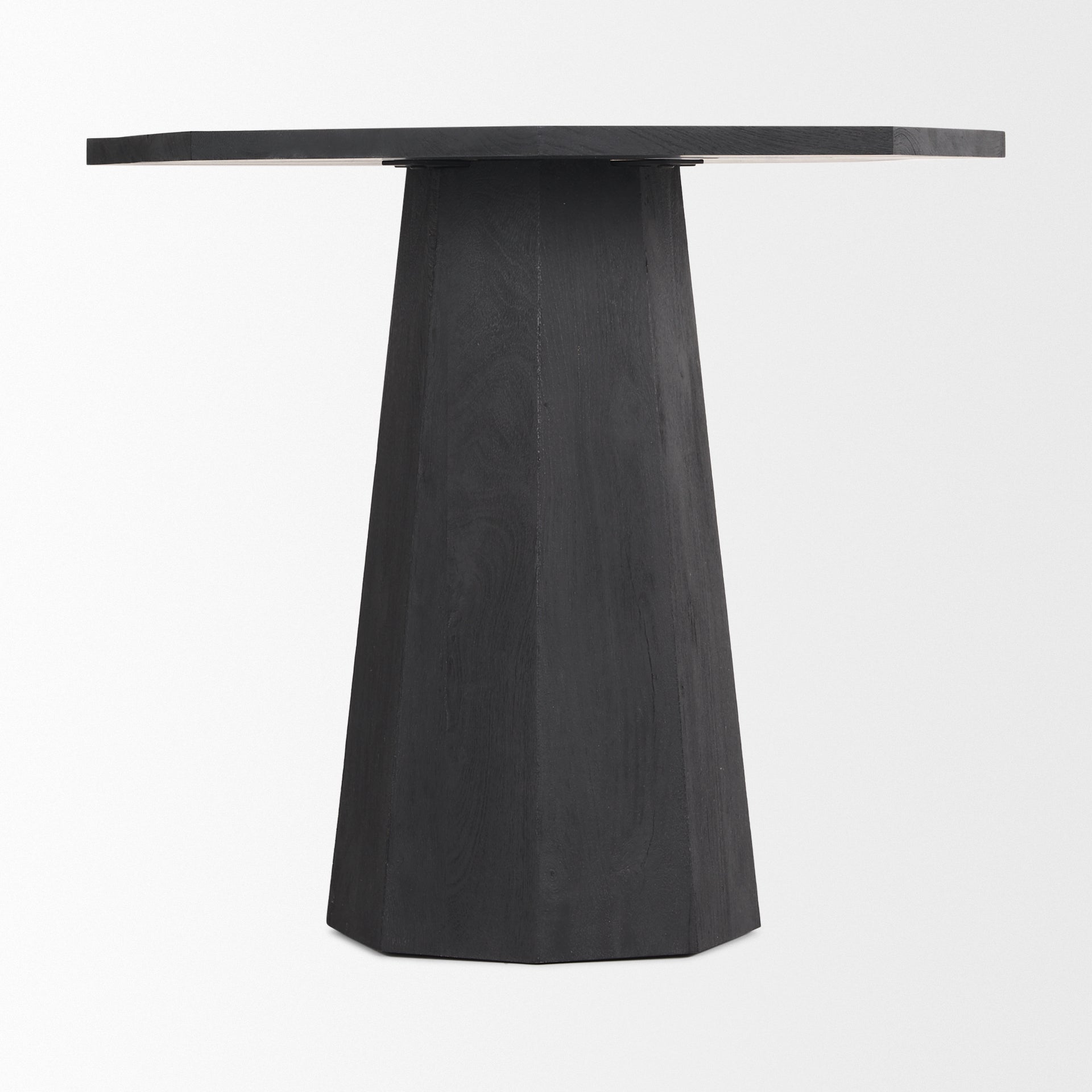 Mercana Maxine Hexagonal Black Wood Foyer Table