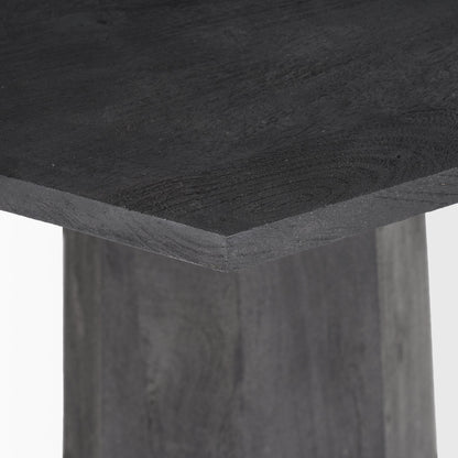 Mercana Maxine Hexagonal Black Wood Foyer Table