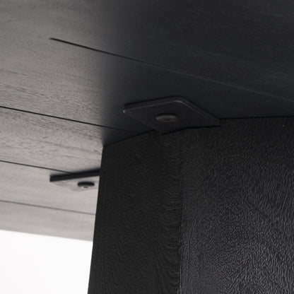 Mercana Maxine Hexagonal Black Wood Foyer Table