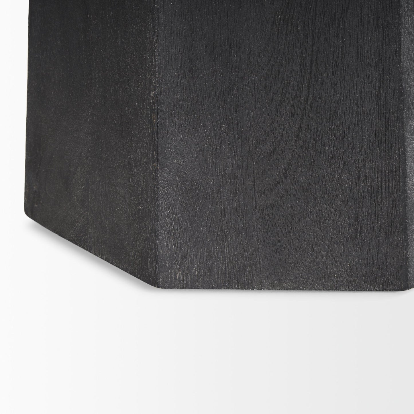 Mercana Maxine Hexagonal Black Wood Foyer Table