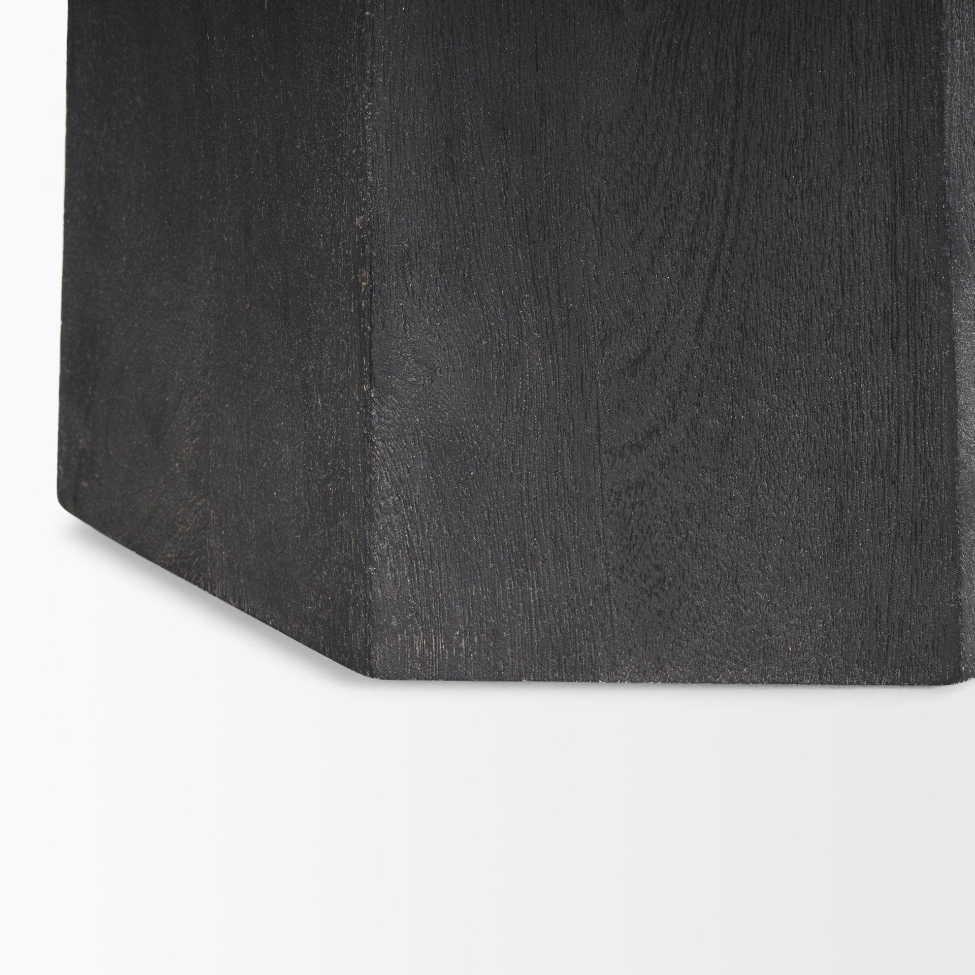 Mercana Maxine Hexagonal Black Wood Foyer Table