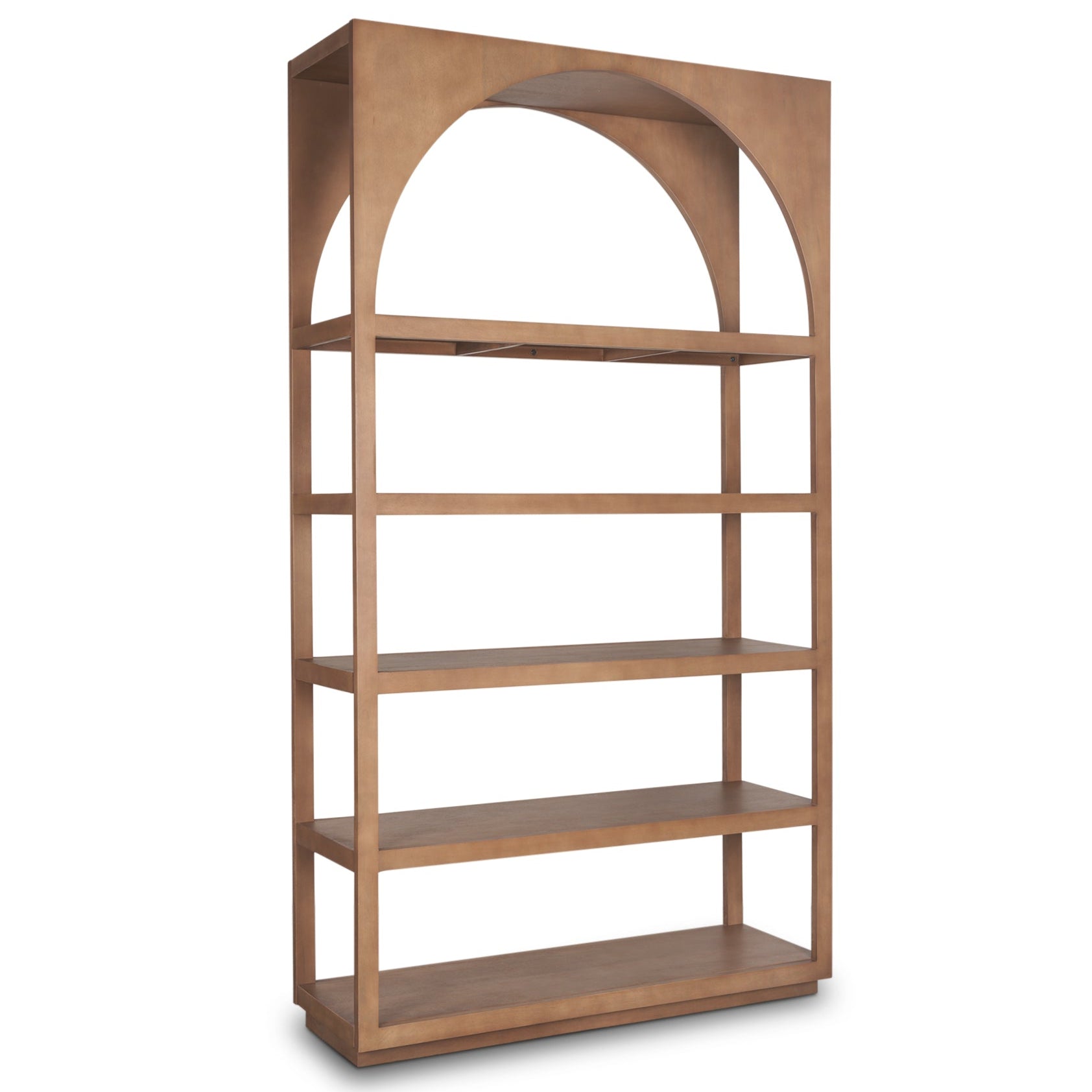 Mercana Bela Brown Wood Arched Shelving Unit