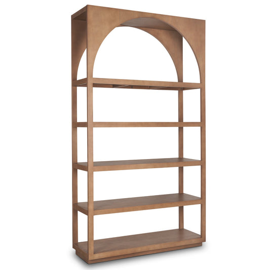 Mercana Bela Brown Wood Arched Shelving Unit