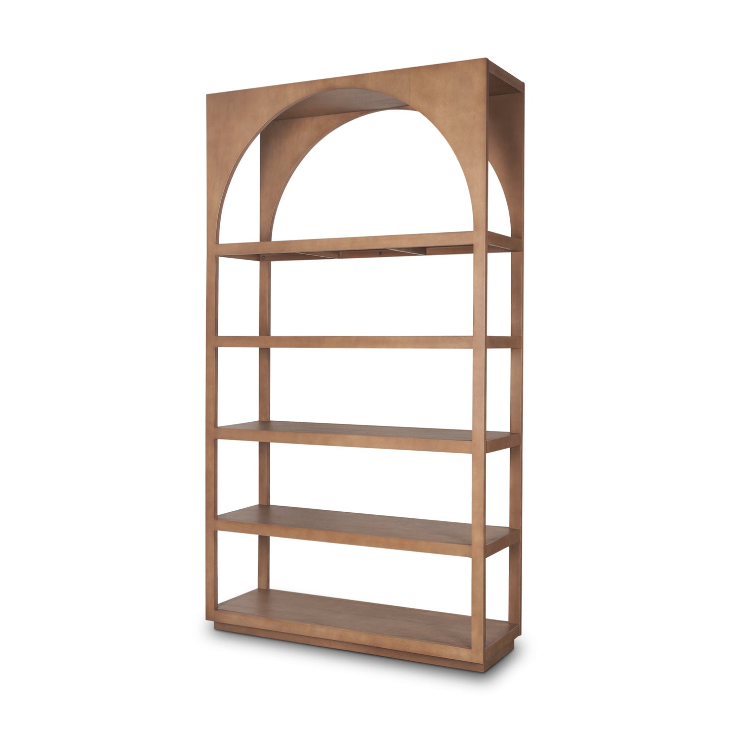 Mercana Bela Brown Wood Arched Shelving Unit