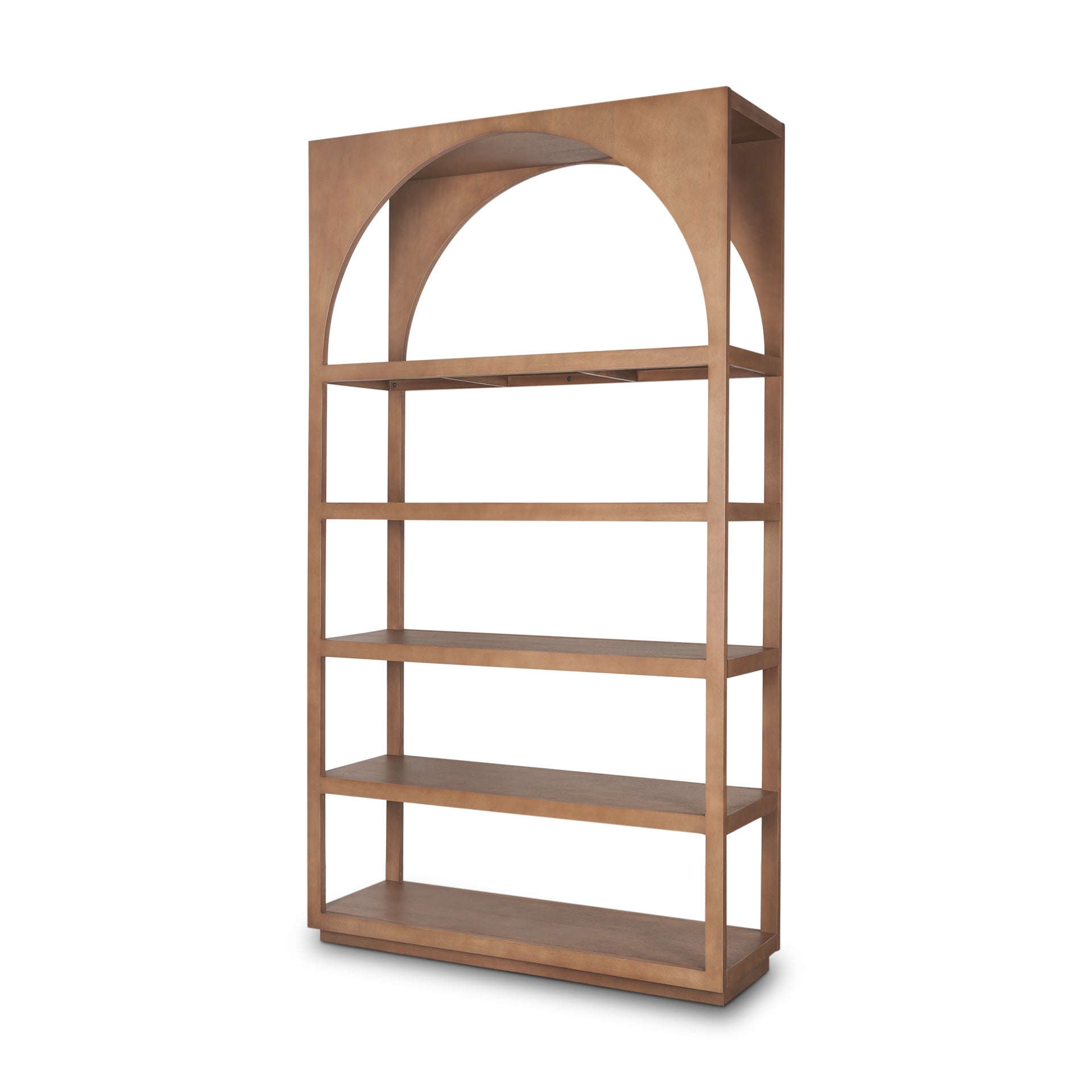 Mercana Bela Brown Wood Arched Shelving Unit