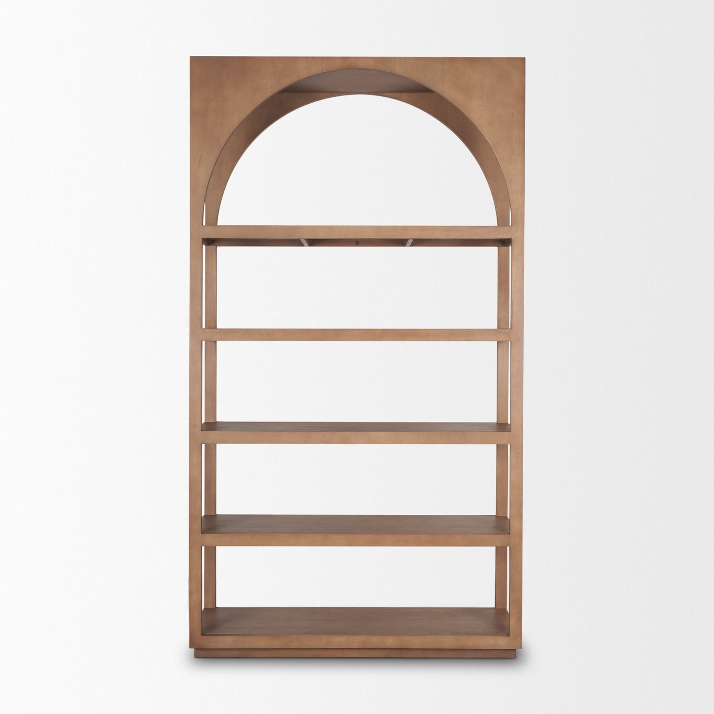 Mercana Bela Brown Wood Arched Shelving Unit