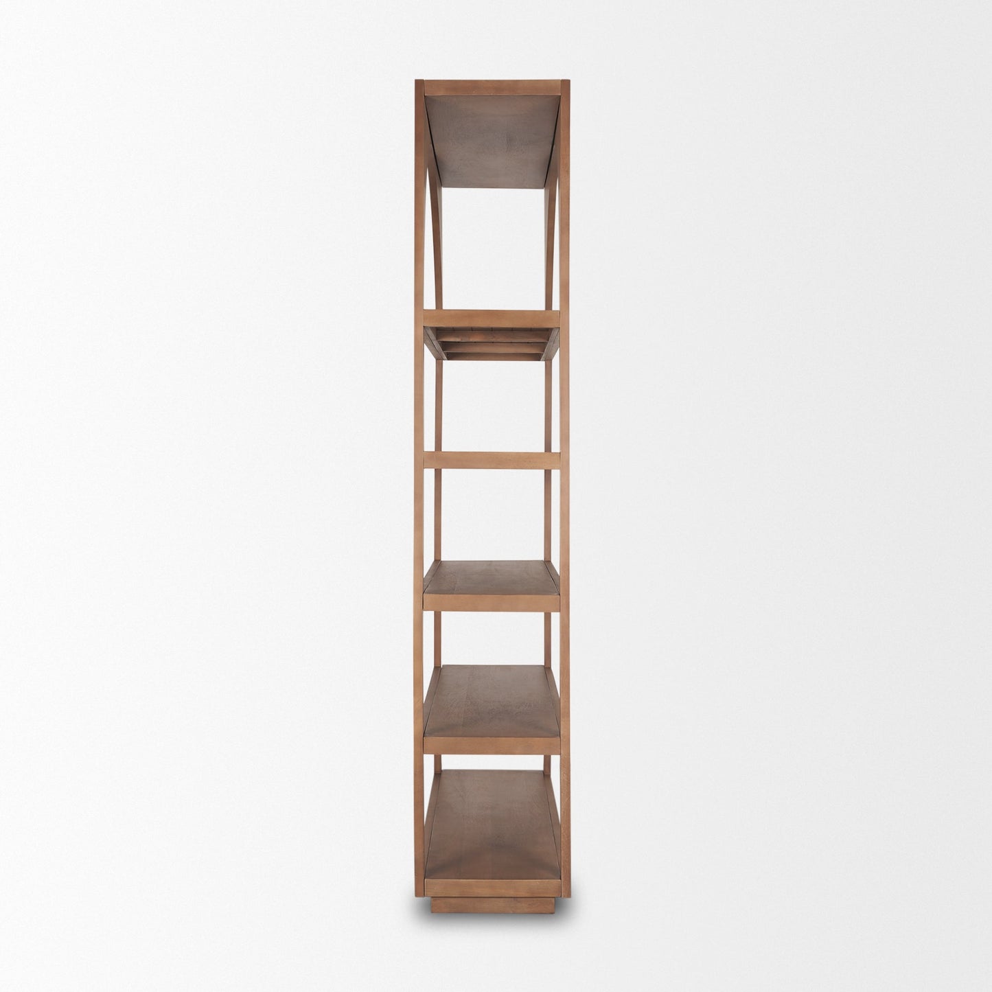 Mercana Bela Brown Wood Arched Shelving Unit