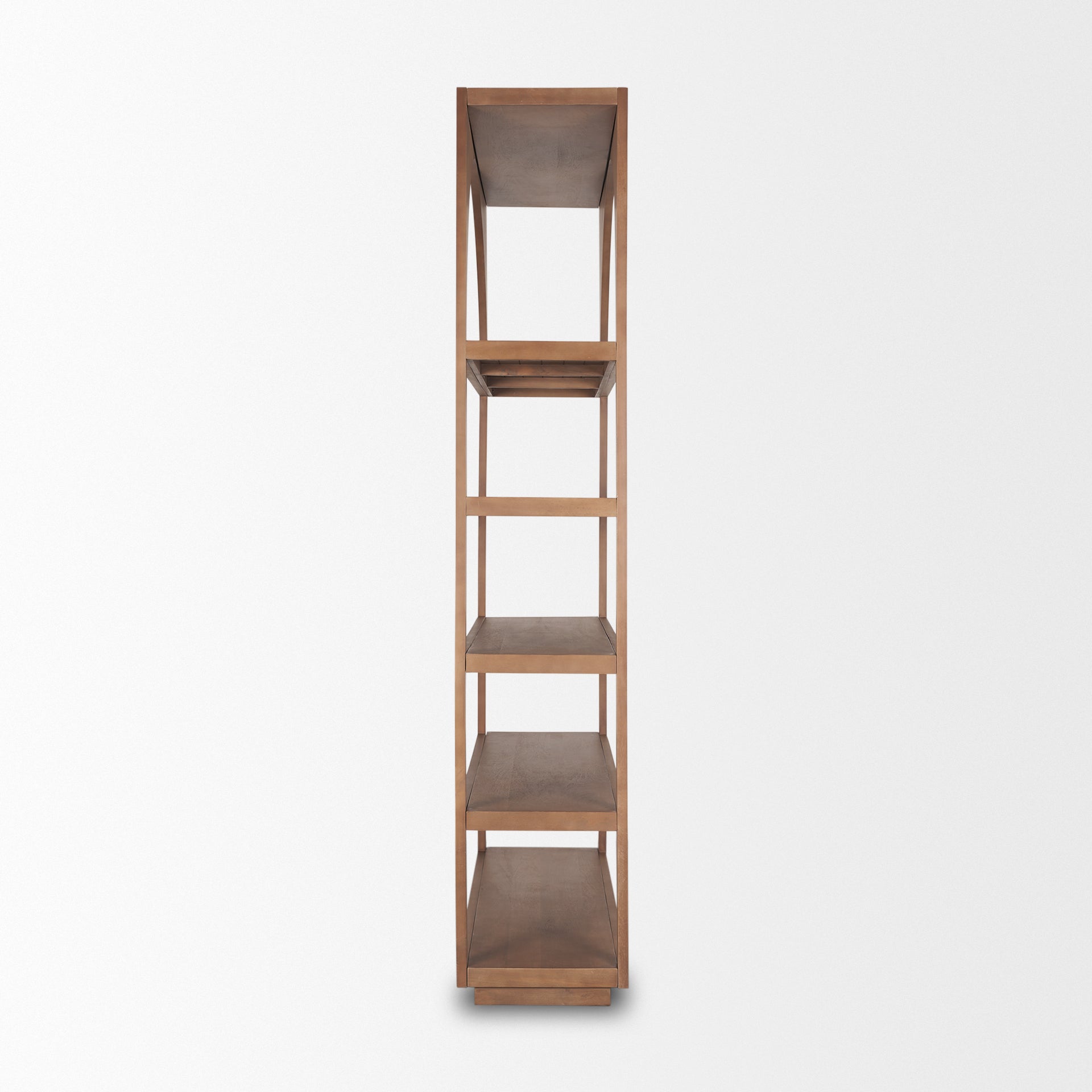 Mercana Bela Brown Wood Arched Shelving Unit