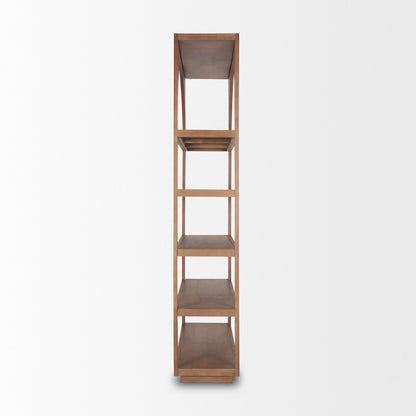 Mercana Bela Brown Wood Arched Shelving Unit