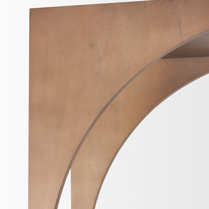 Mercana Bela Brown Wood Arched Shelving Unit