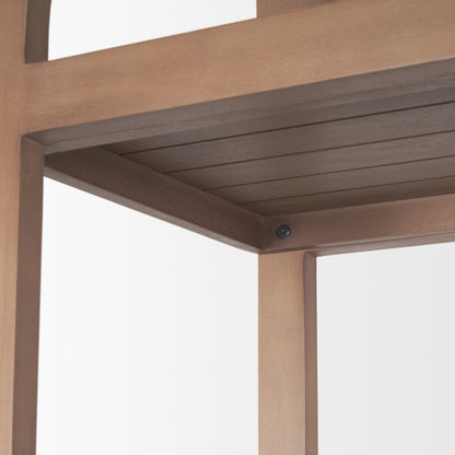 Mercana Bela Brown Wood Arched Shelving Unit