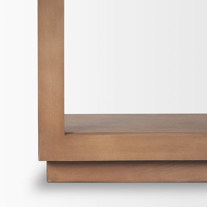 Mercana Bela Brown Wood Arched Shelving Unit