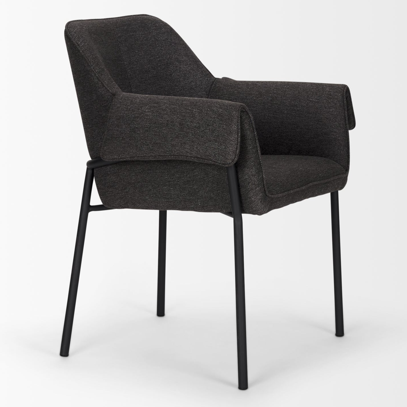 Brently Woven Fabric Dining Chair (Set of 2)