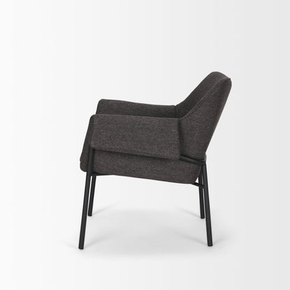 Brently Black Fabric Accent Chair