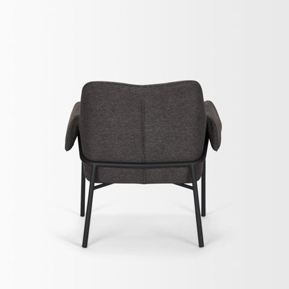 Brently Black Fabric Accent Chair
