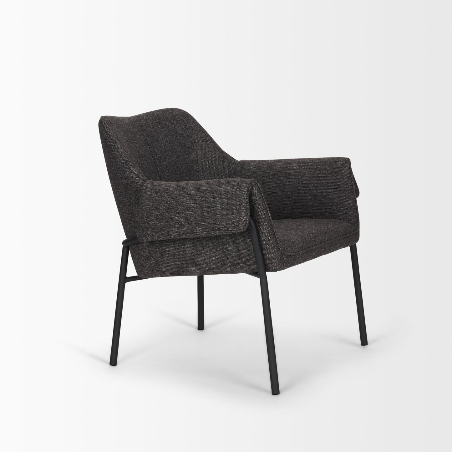 Brently Black Fabric Accent Chair