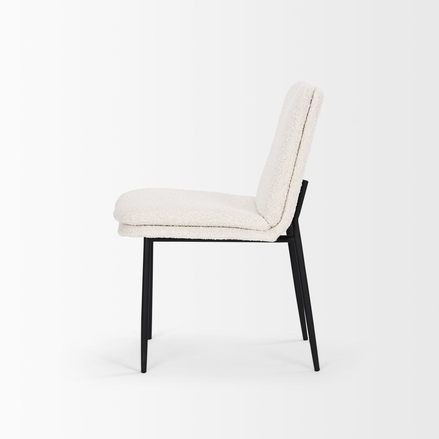 Mercana Eve Boucle Fabric Armless Dining Chair (Set of 2)