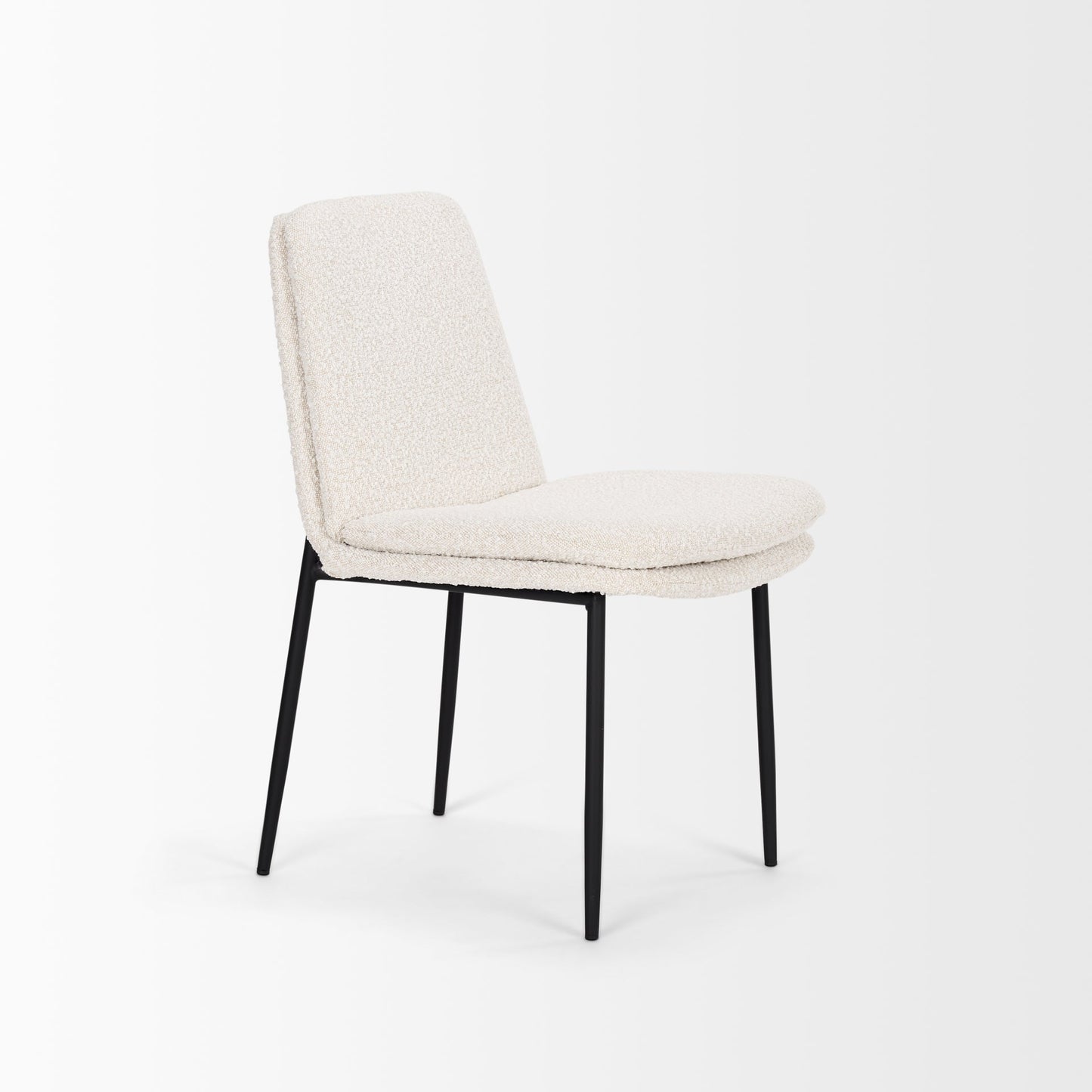 Mercana Eve Boucle Fabric Armless Dining Chair (Set of 2)
