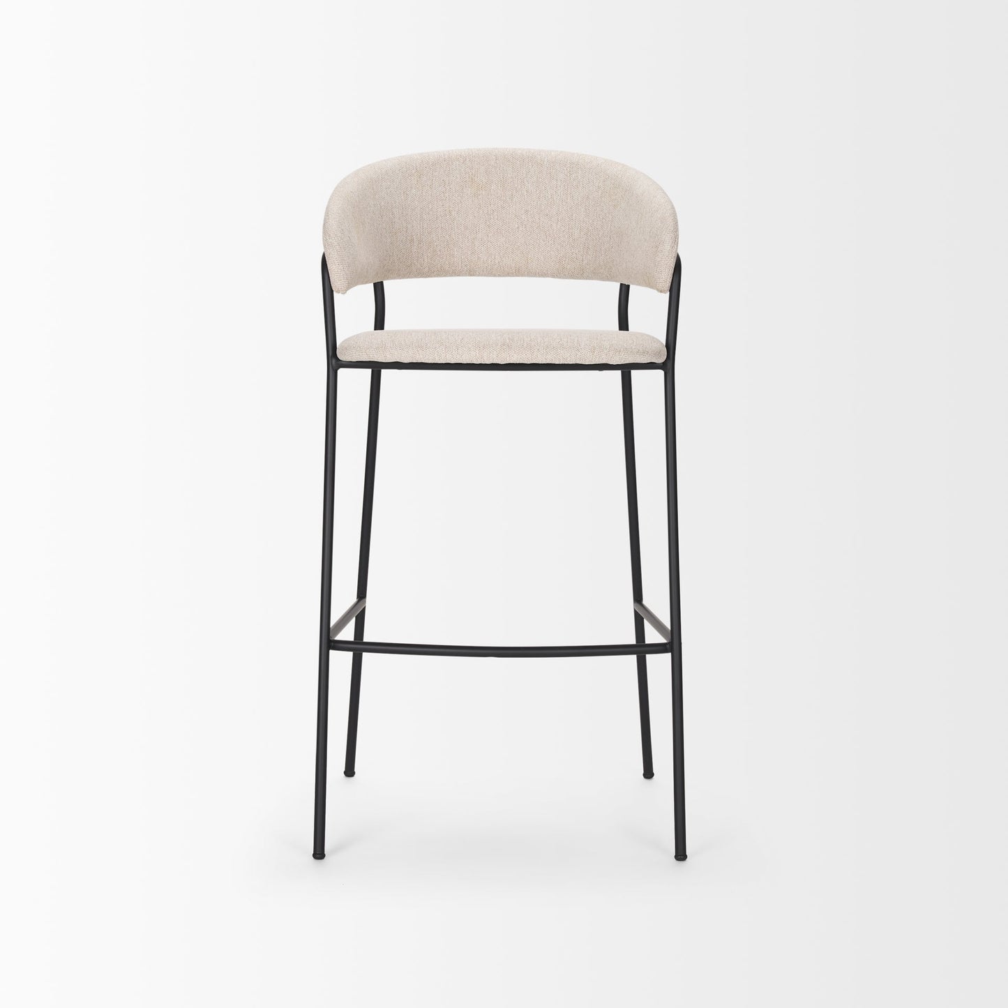 Carolyn Oatmeal Fabric Barstool