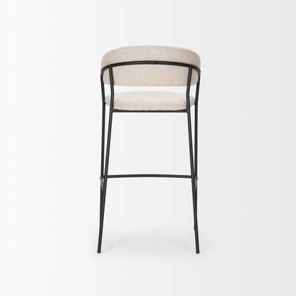 Carolyn Oatmeal Fabric Barstool