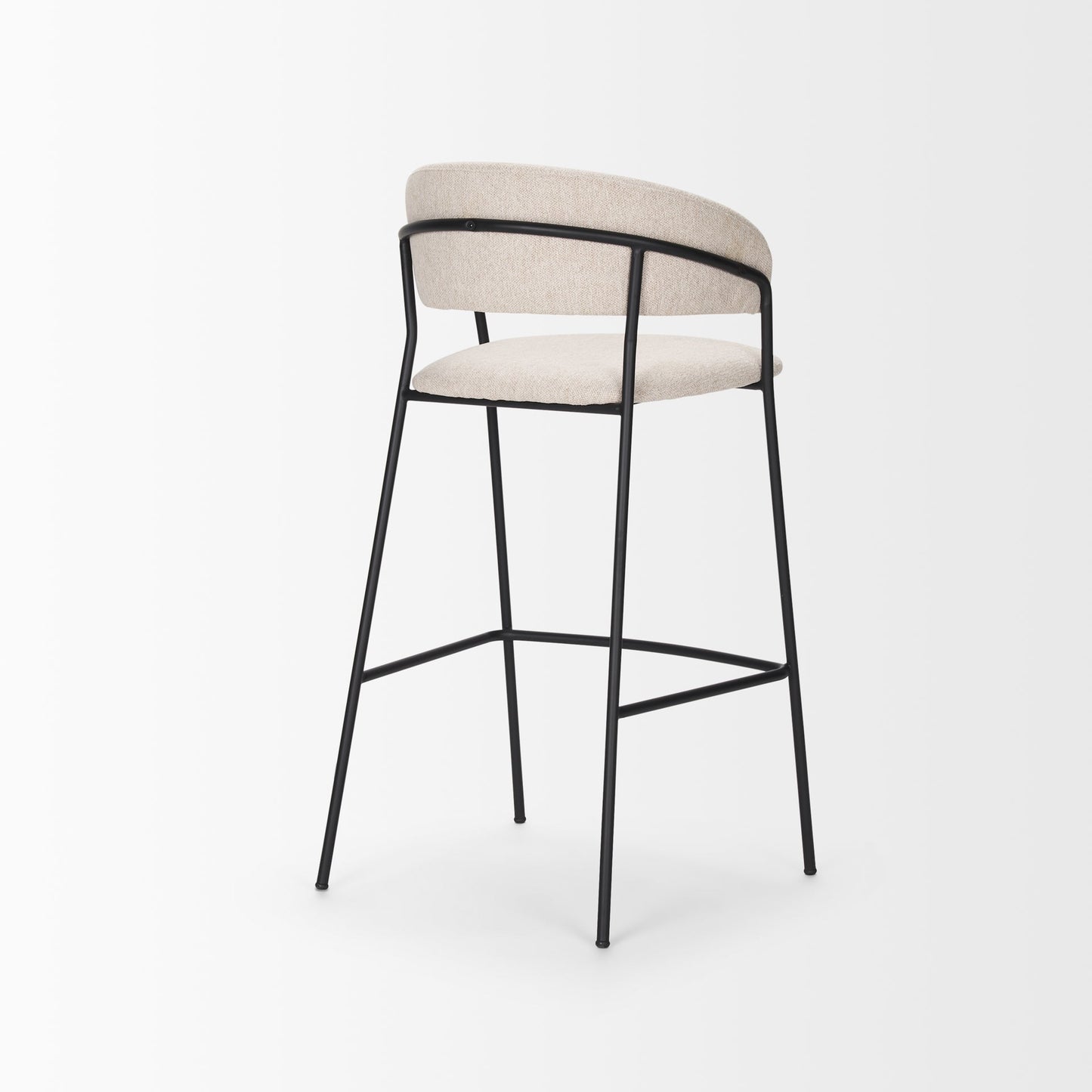 Carolyn Oatmeal Fabric Barstool