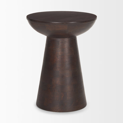 Mercana Novell Wooden Pedestal Accent Table