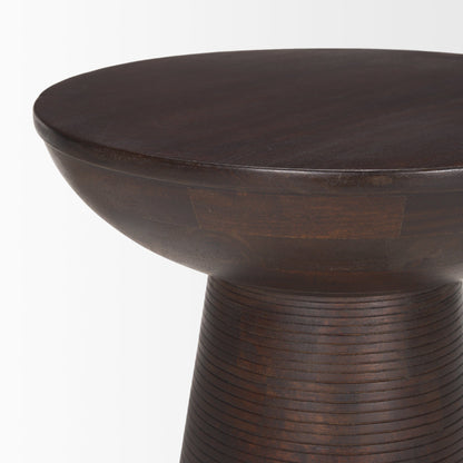 Mercana Novell Wooden Pedestal Accent Table