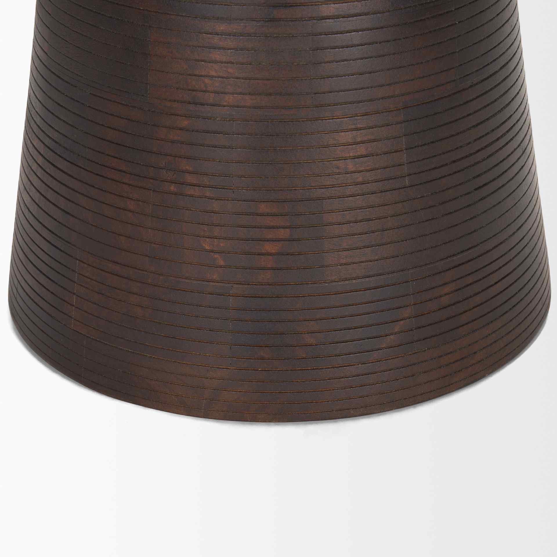 Mercana Novell Wooden Pedestal Accent Table