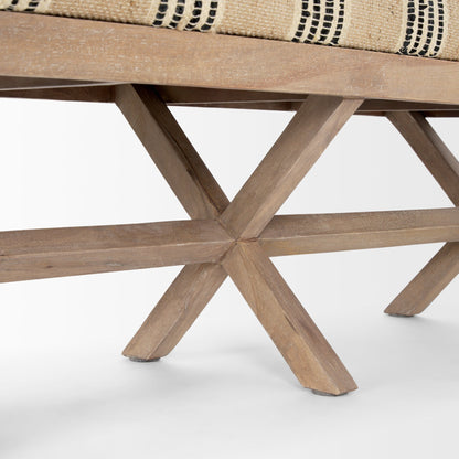 Solis Fabric X-Frame Bedroom Bench