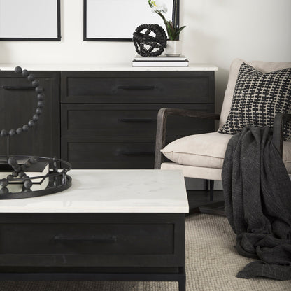 Mercana Divina White Marble Top Sideboard
