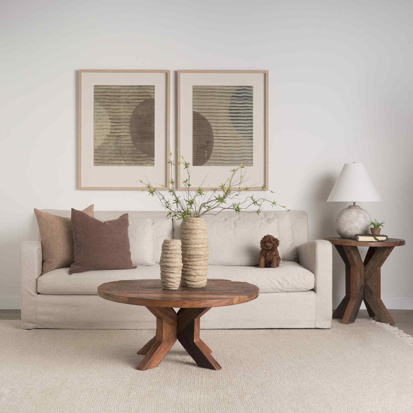 Mercana Heidi Wooden Round Coffee Table