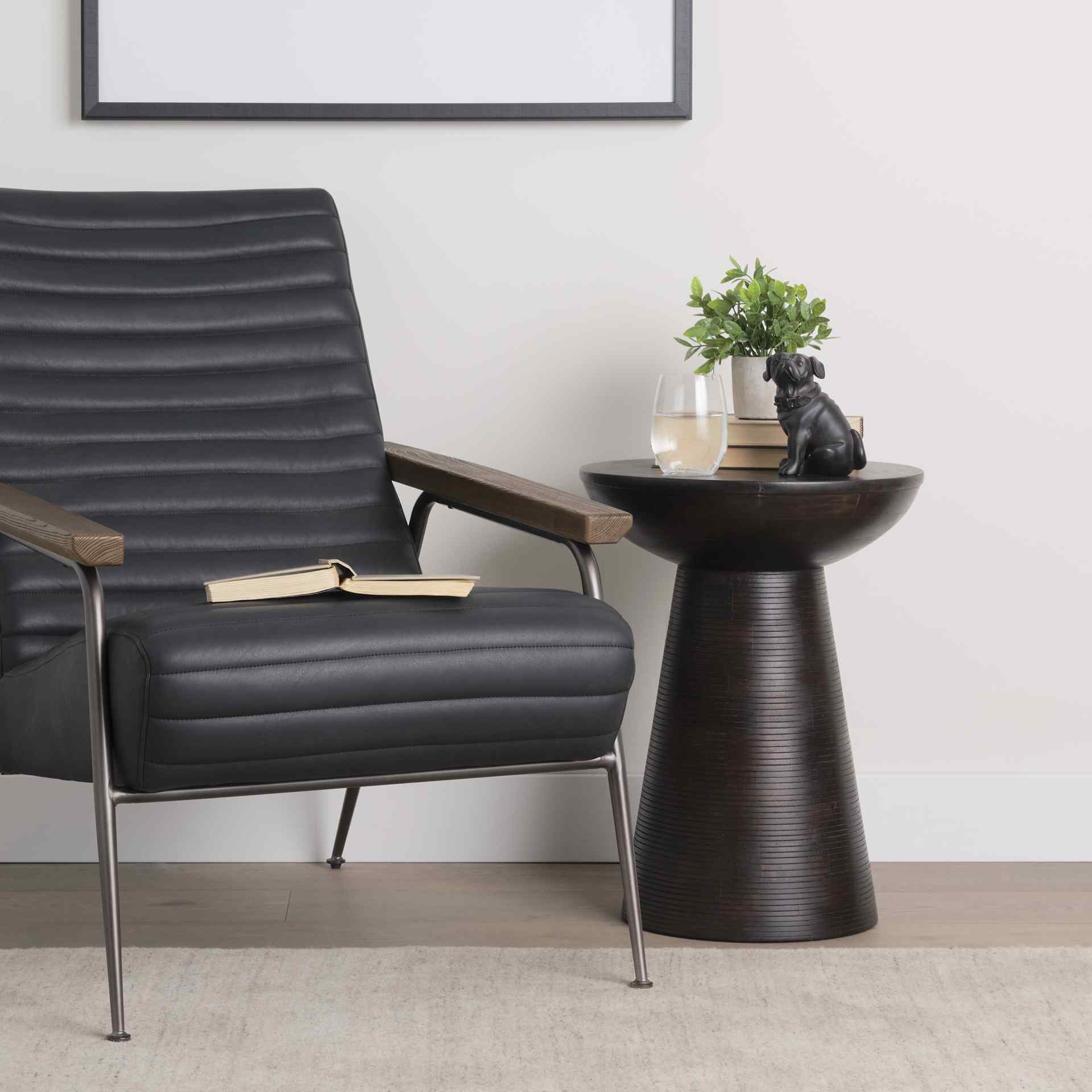 Mercana Novell Wooden Pedestal Accent Table