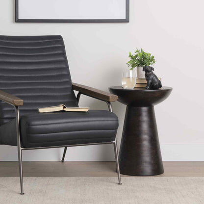 Mercana Novell Wooden Pedestal Accent Table