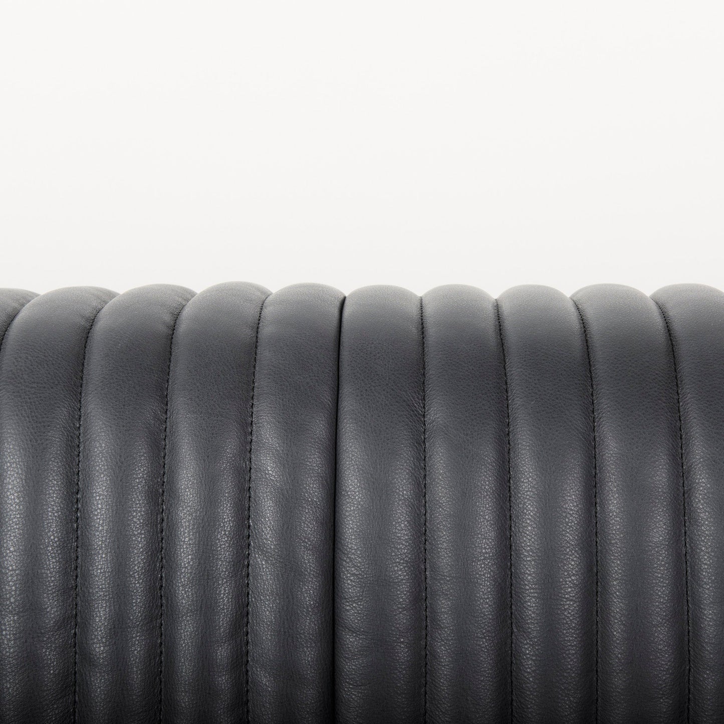 Mercana Ricciardo Black Leather Three Seater Sofa