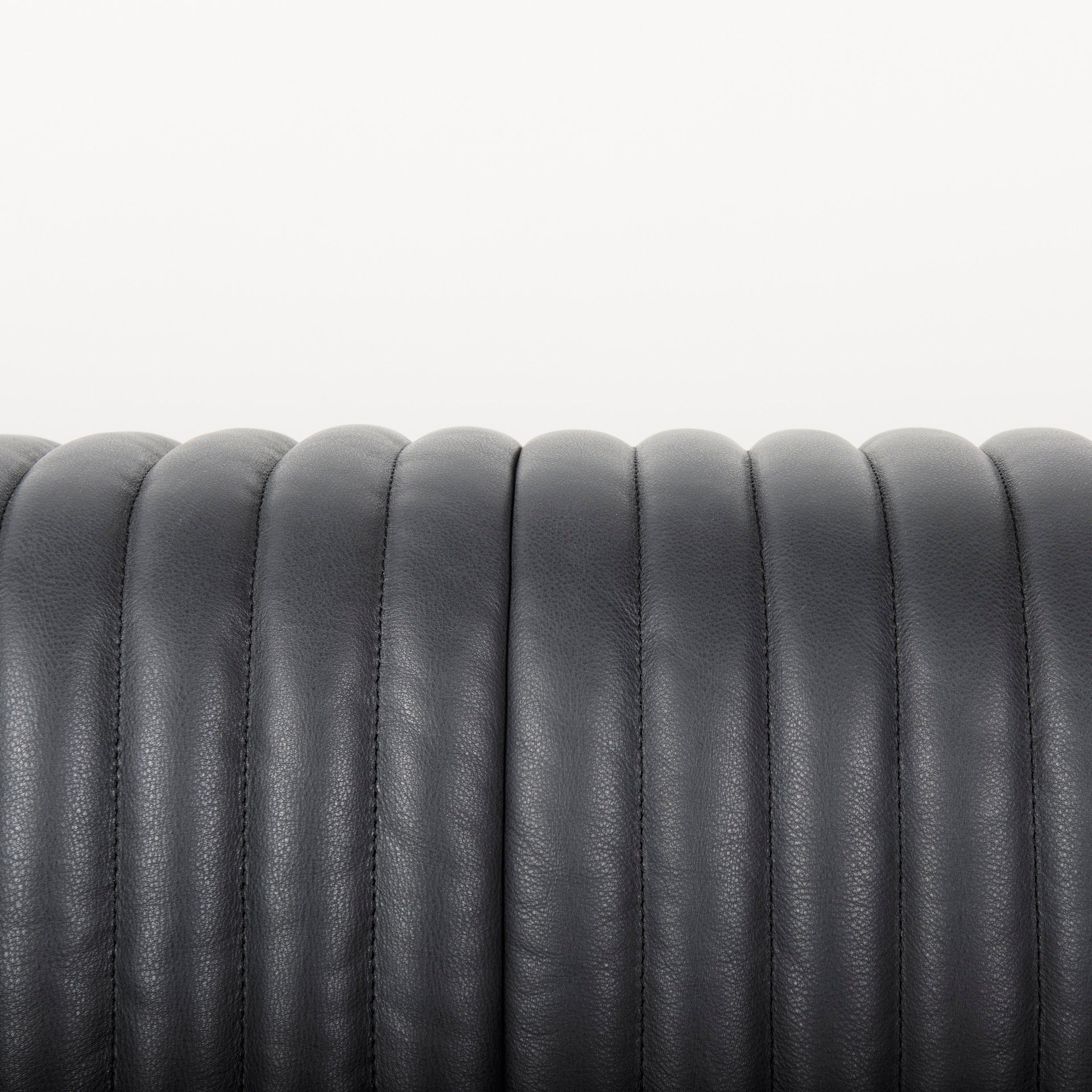 Mercana Ricciardo Black Leather Three Seater Sofa