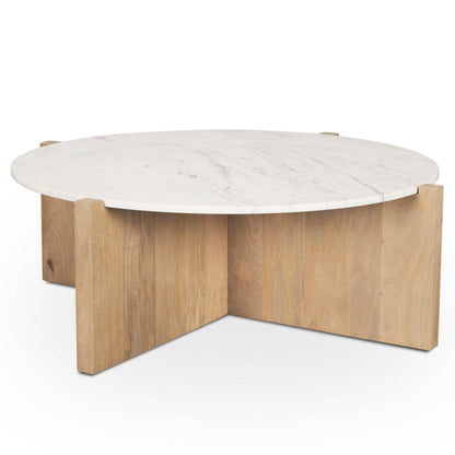 Mercana Bianca White Marble Top Coffee Table