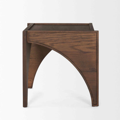 Mercana Laraya Wooden Square Arches Side Table