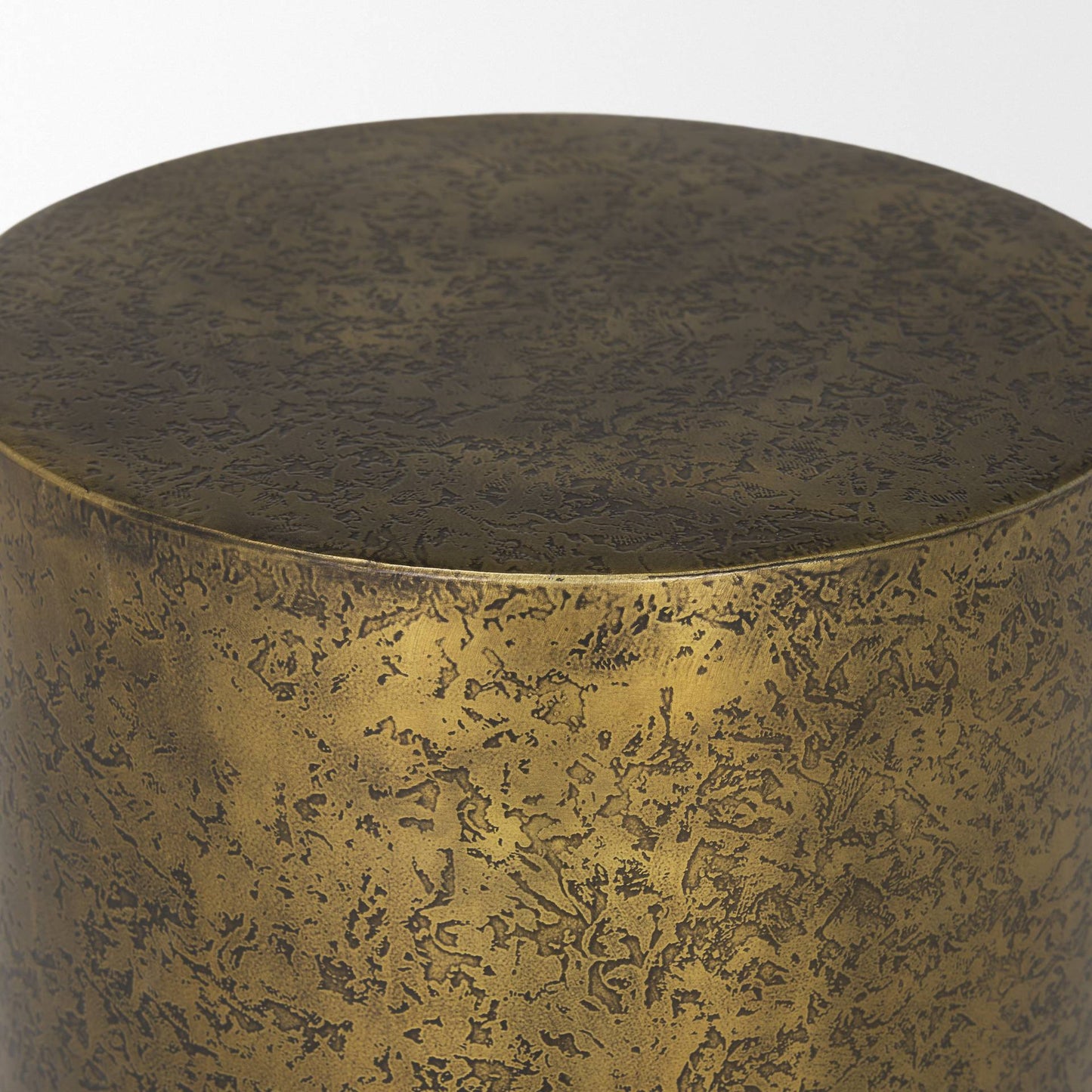 Mercana Rosh Aluminum Gold Round Accent Table