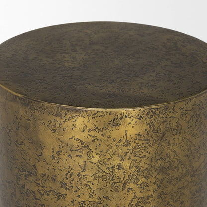 Mercana Rosh Aluminum Gold Round Accent Table