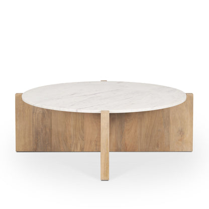 Mercana Bianca White Marble Top Coffee Table