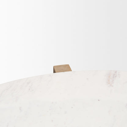 Mercana Bianca White Marble Top Coffee Table