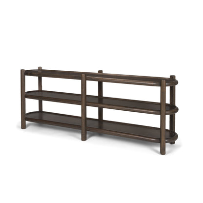 Mercana Romi Three Shelves Wooden Console Table