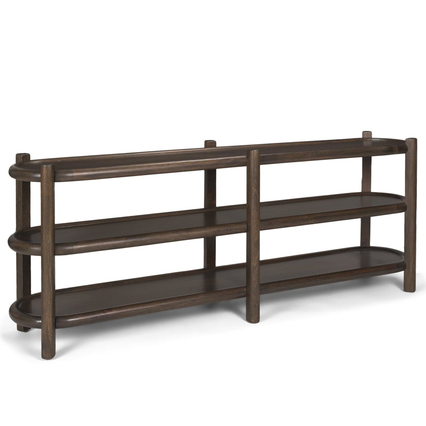 Mercana Romi Three Shelves Wooden Console Table