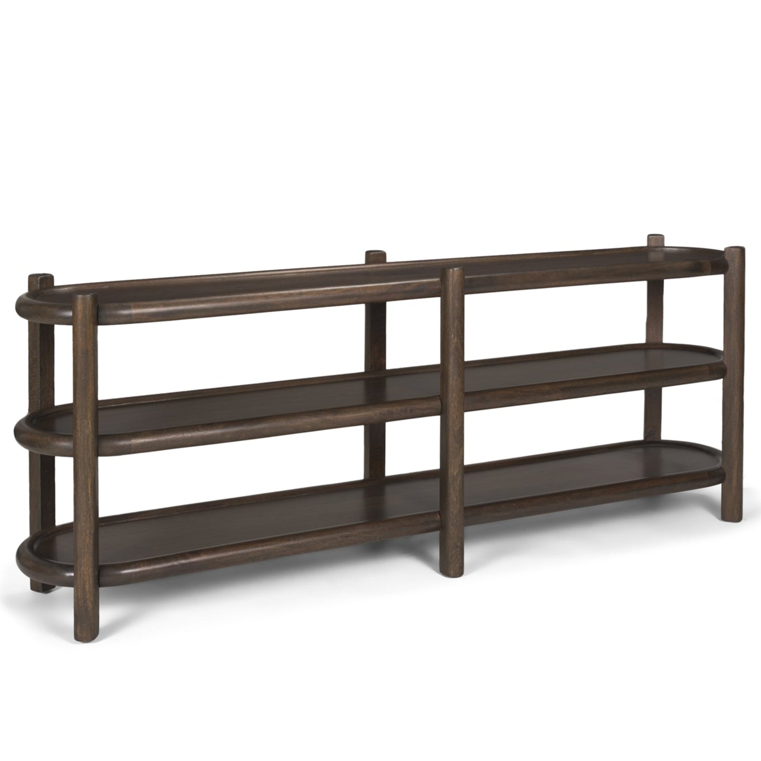 Mercana Romi Three Shelves Wooden Console Table