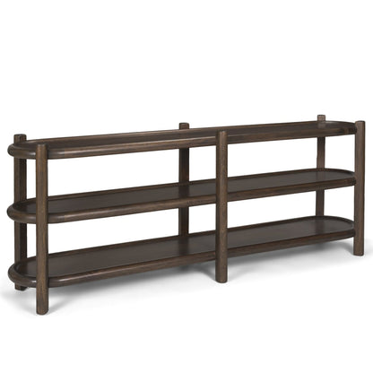 Mercana Romi Three Shelves Wooden Console Table