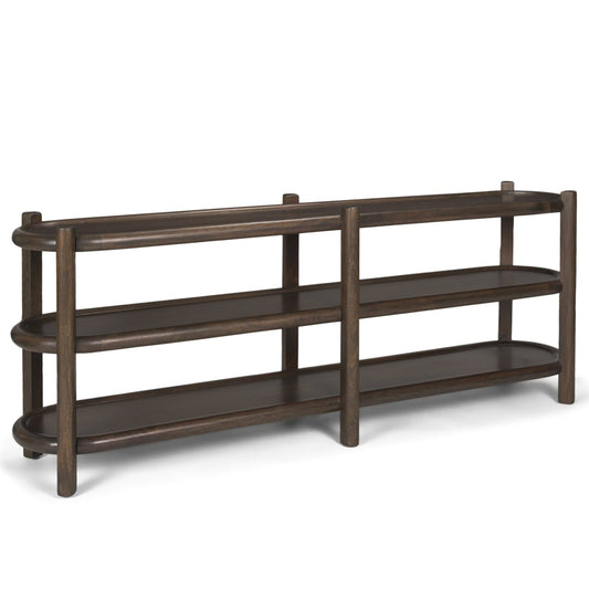 Mercana Romi Three Shelves Wooden Console Table
