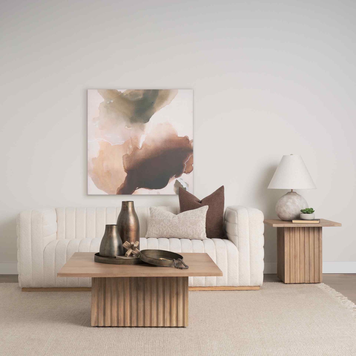 Mercana June Wooden Square Side Table