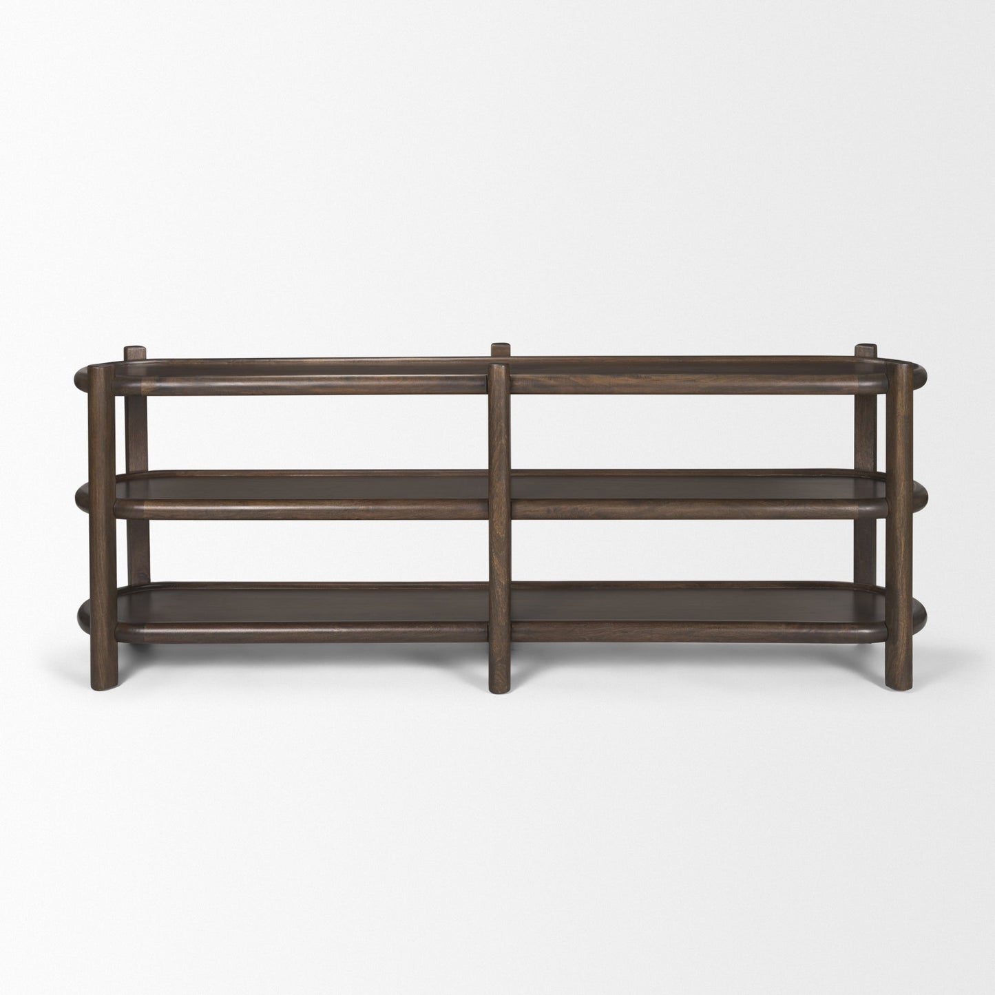 Mercana Romi Three Shelves Wooden Console Table
